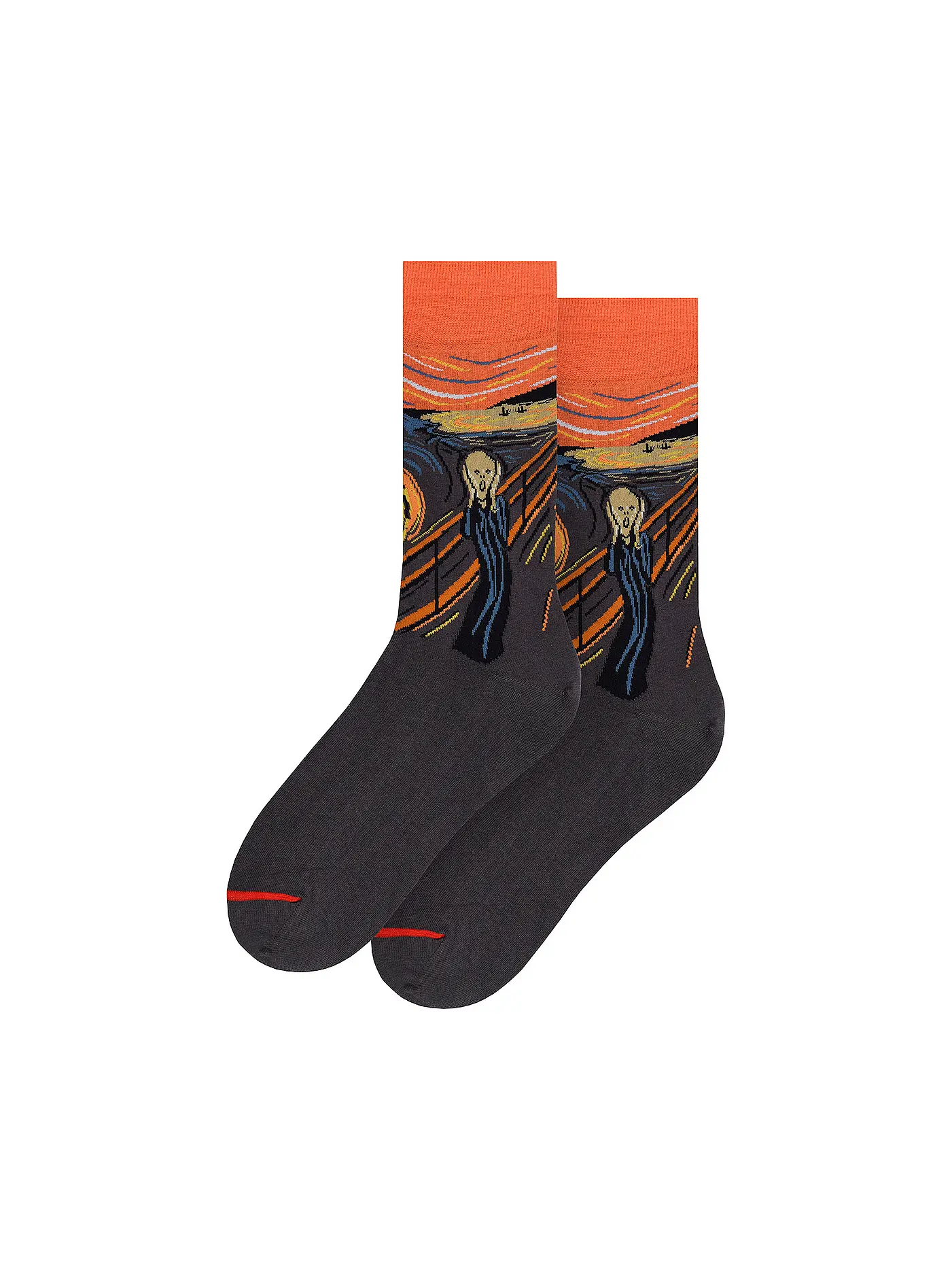 MUSEARTA | Herren Socken THE SCREAM - EDVARD MUNCH orange (40-46) | 